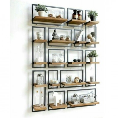 Milano Decorative Wall Shelves Set of 14