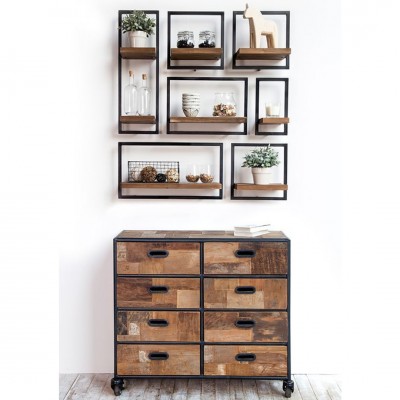 Milano Decorative Wall Shelves Set of 7